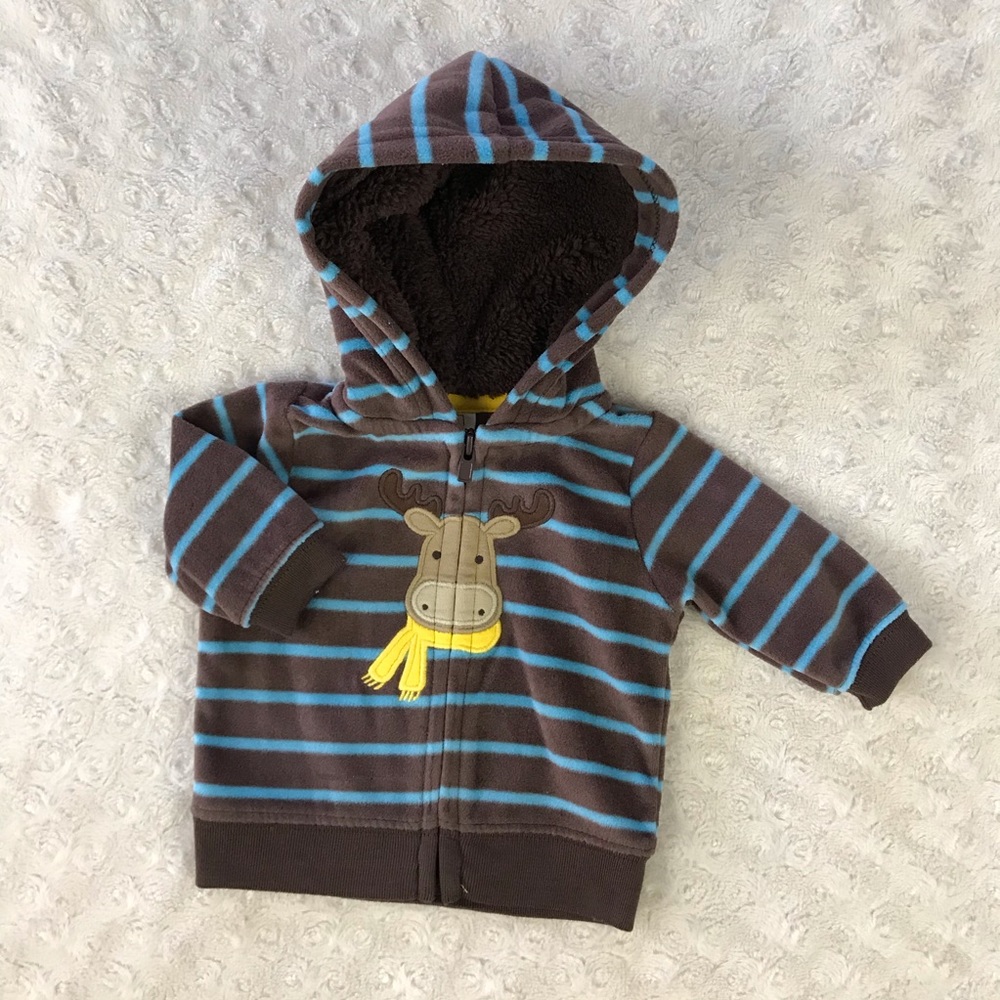 Just One You by Carter’s Fleece Jacket Moose NB